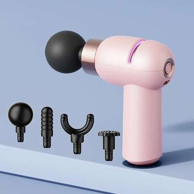 Lc-005-Pink Portable Mini Massage Gun - Quiet Muscle Massager With 6 Speeds
