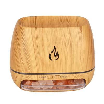 Wooden Led Flame Aromatherapy Diffuser With Humidifier - Ambient Light Essential Oil Diffuser