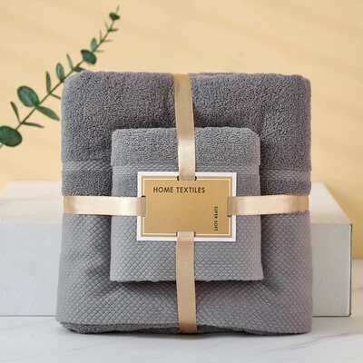 Grey Soft & Absorbent Towel Set - Bath & Face Towels