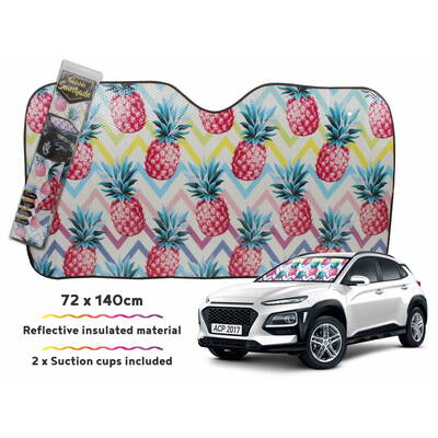 Car Sunshade Pineapple 140x72cm