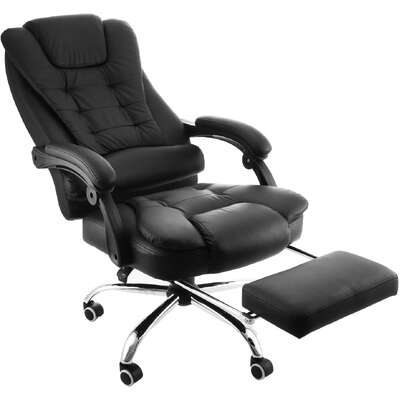 Office Chair Leather Chair Executive Chair With Foot Rest Gas Lift
