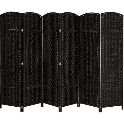 Portable Folding Room Divider Partition 6 Panel Privacy Screen