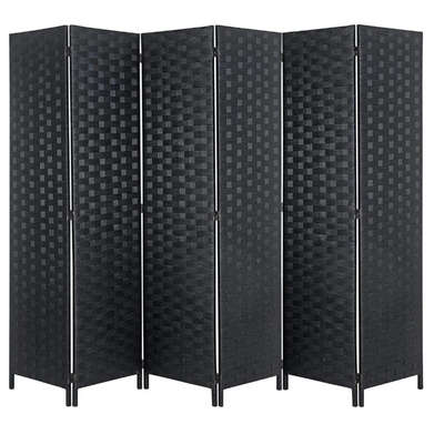 Decorative Room Divider 6 Panel Folding Privacy Screen Storage