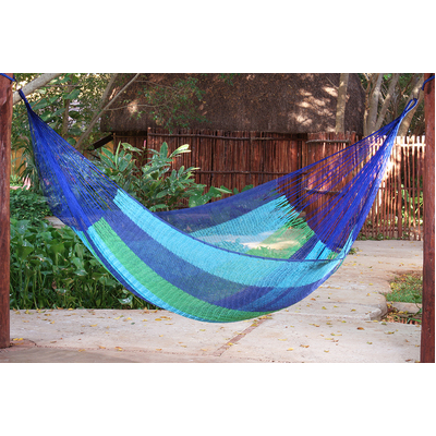 Single Size Cotton Mexican Hammock In Oceanica