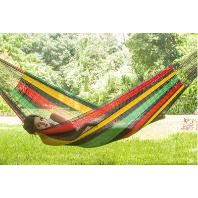 King Size Cotton Hammock in Rasta