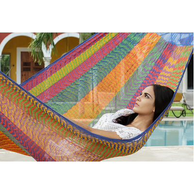 King Size Cotton Mexican Hammock in Mexicana Colour