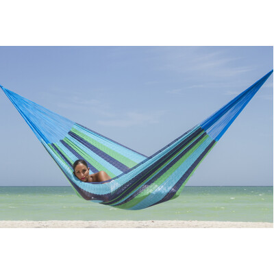 Jumbo Size Cotton Mexican Hammock in Oceanica Colour