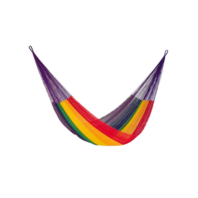 Jumbo Size Cotton Mexican Hammock in Rainbow Colour
