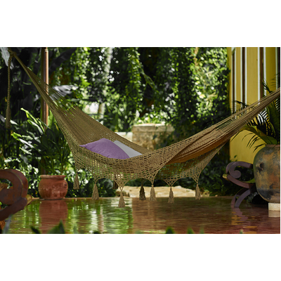 Outdoor Undercover Cotton Hammock King Cedar