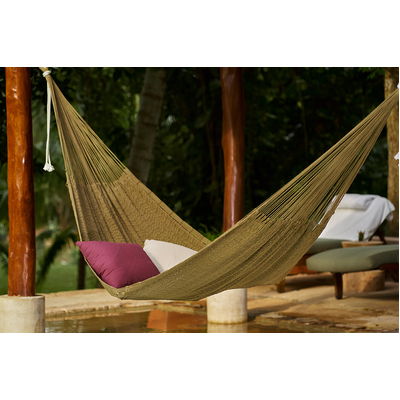 Outdoor Undercover Cotton Hammock King Size Cedar