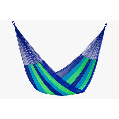 Jumbo Size Super Nylon Mexican Hammock in Oceanica Colour