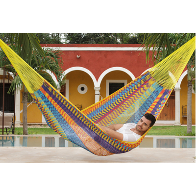 Jumbo Size Outdoor Cotton Hammock in Confeti