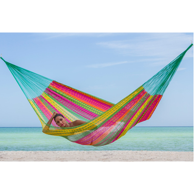 Jumbo Size Outdoor Cotton Mexican Hammock in Radiante Colour