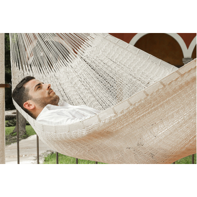 Outdoor Undercover Cotton Hammock King Size Marble