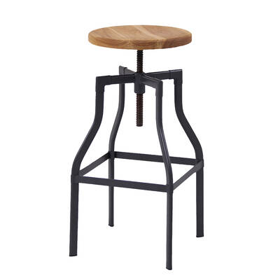 Adjustable Swivel Industrial Bar Stool