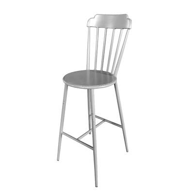 Aluminium Windsor Bar Chair Retro Grey Set of 2