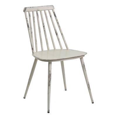 Aluminium Dinning Chair Retro White Set of 2