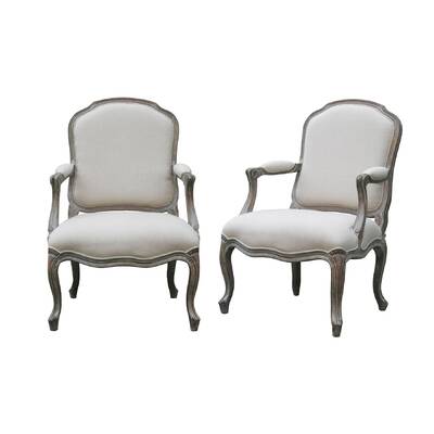 Wash White Louis XV Chair 