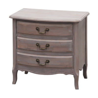 Wash White Bedside Table