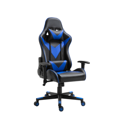 Gaming Office Chair Backrest Armrest Black and Blue