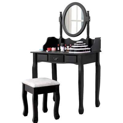 Dressing Table Stool Makeup Mirror Jewellery Organizer Drawer Cabinet