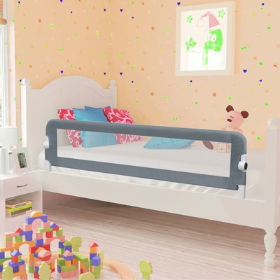 Toddler Safety Bed Rail Grey Polyester