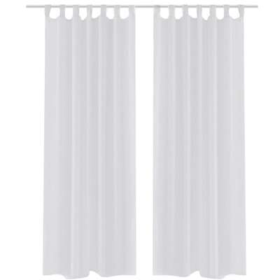 White Sheer Curtain,2 pcs