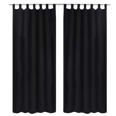 2 pcs Micro-Satin Curtains with Loops   