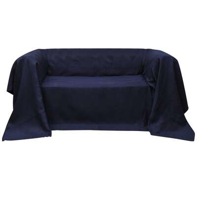 Micro-suede Couch Slipcover (Navy Blue)   