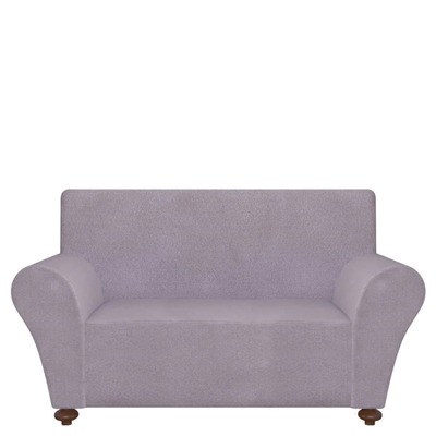 2-seater Stretch Couch Slipcover Grey 