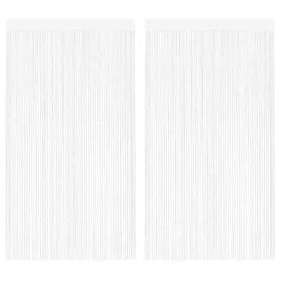 String Curtains 2 pcs--White
