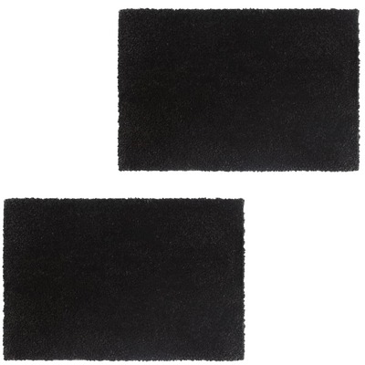 Doormats 2 pcs Coir 17 mm Black