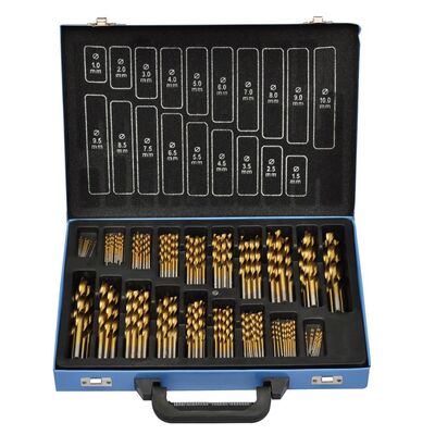 170-Piece Titanium Drill Bit Set in Metal Bo HSS TI