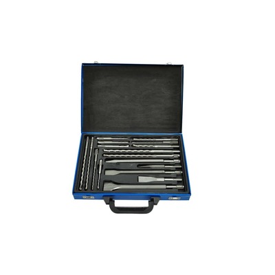 SDS Drill Bit Chisel Set with Metal Case 17 pcs