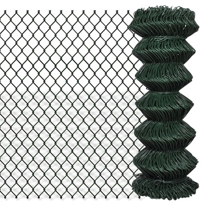 Chain Link Fence Galvanised Steel--Green