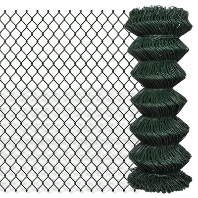 Chain Link Fence Galvanised Steel--Green