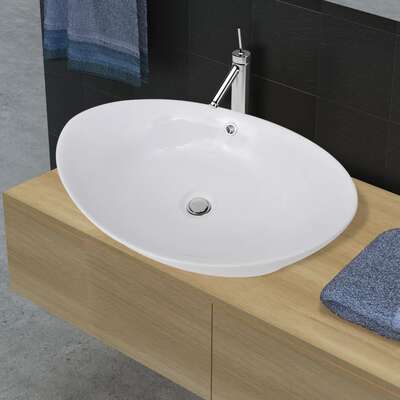 Luxury Ceramic Basin Oval with Overflow 
