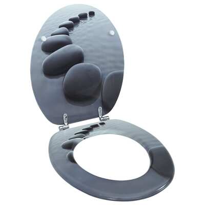 Toilet Seats with Hard Close Lids MDF Stones