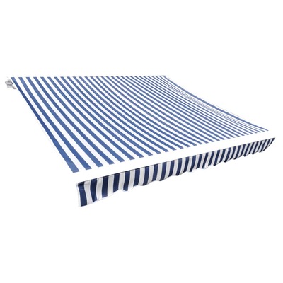 Awning Top Sunshade Canvas Blue & White S