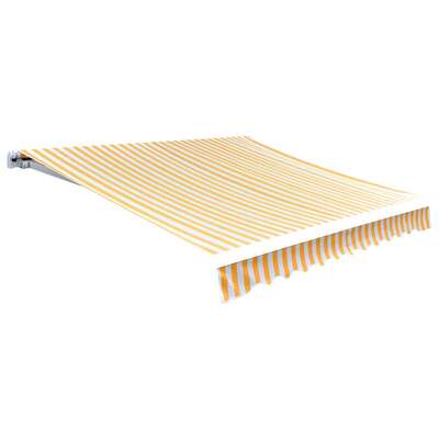 Awning Top Sunshade Canvas Yellow & White S