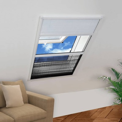 Insect Plisse Screen Window Aluminum with Shade L