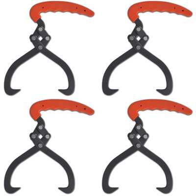  Log Tongs with PVC Handle-4 pcs
