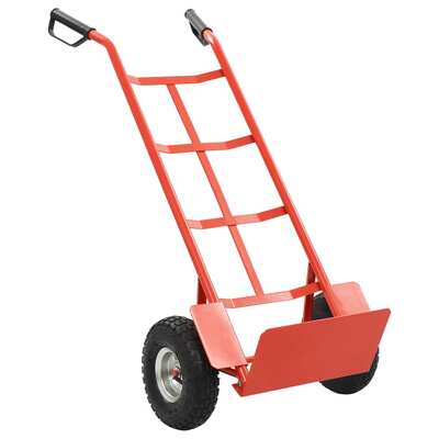 Red and Black Metal Foldable Trolley