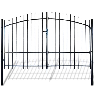 Double, Door Fence Gate with Spear Top 
