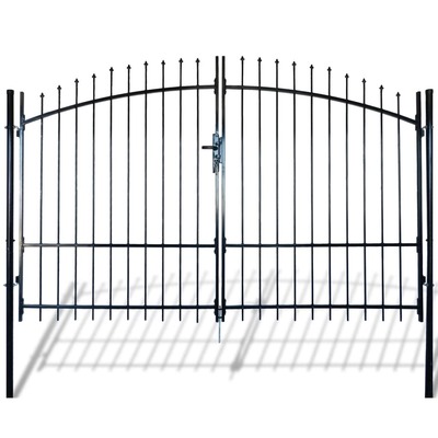 Double, Door Fence Gate with Spear Top 