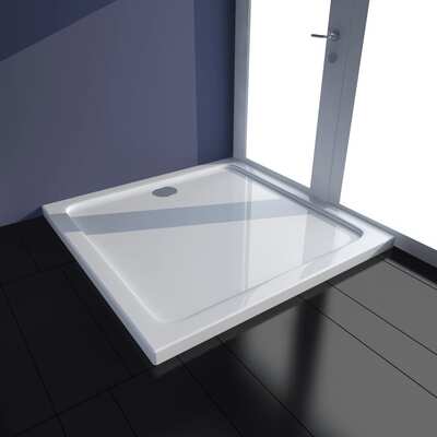 Square ABS Shower Base Tray White    