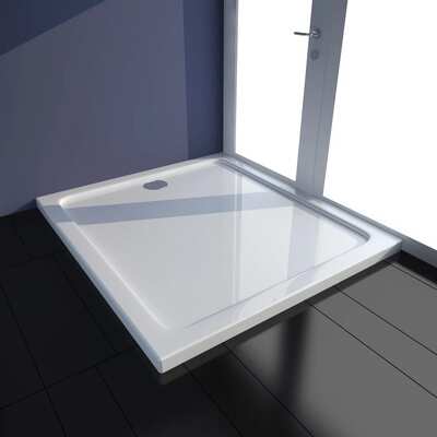 Rectangular ABS Shower Base Tray White    