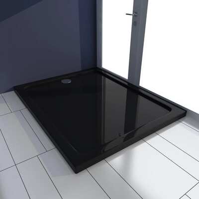 Rectangular ABS Shower Base Tray Black M   