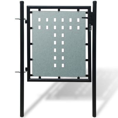 Black Single Door Fence Gate S