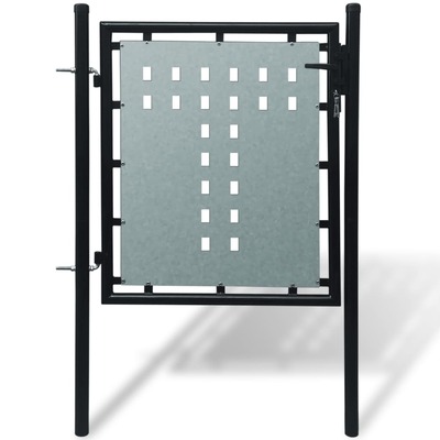 Black Single Door Fence Gate  M  